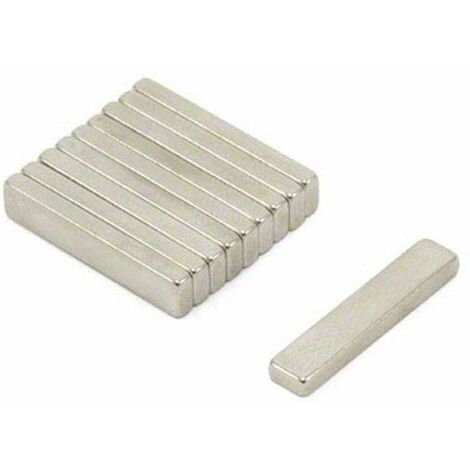 N42 Magneta Neodimio Per Arti, Mestieri, Produzione Di Modelli, Fai -Da -Te, Hobby, Ufficio E Casa - 20mm x 4mm x 2mm Di Spessore - 1,9kg Di Tiro - Pacco Di 10