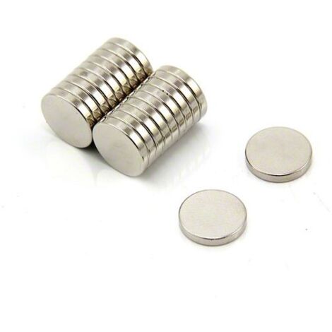 N42 Magnete Neodimio Per Arti, Mestieri, Produzione Di Modelli, Fai -Da -Te, Hobby E Imballaggi - 12mm Dia x 2mm Di Spessore - 1,6kg Di Tiro - Pacco Di 20