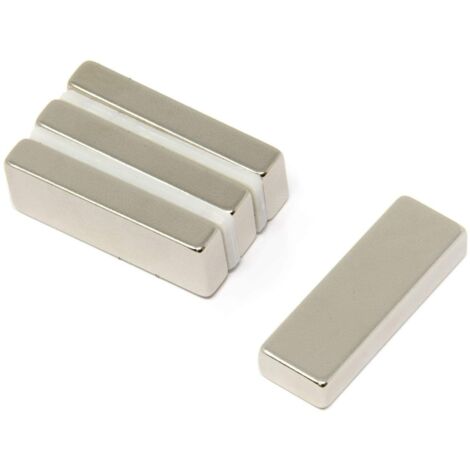 N42 Magnete Neodimio Per Arti, Mestieri, Produzione Di Modelli, Fai -Da -Te, Hobby, Ufficio E Casa - 30mm x 10mm x 5mm Di Spessore - Cravatta Da 8,1kg - Pacco Di 4