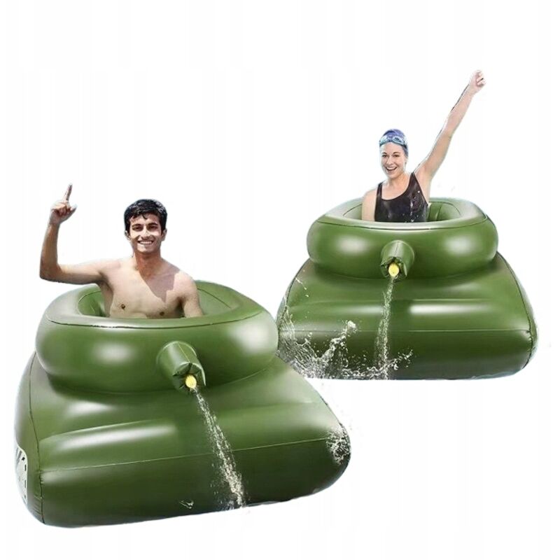Grand Réservoir Gonflable Pour Adultes Et Enfants Avec Canon À Eau, Matelas