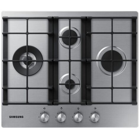 NA64H3031BS PIANO COTTURA A GAS 60CM 4 BRUCIATORI GRIGLIE IN GHISA, INOX