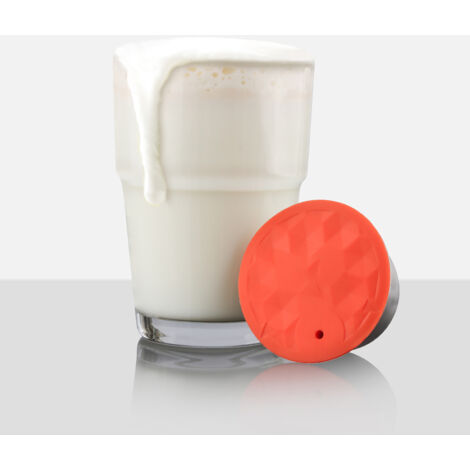 [Nachfüllbare Kapsel] [Sparkapsel] Wiederverwendbare Milchkapsel aus 18/8-Edelstahl für Dolce Gusto – Kompatibel mit Kaffeemaschinen – Für Cappuccino, Latte Macchiato und heiße Schokolade zum Selberma
