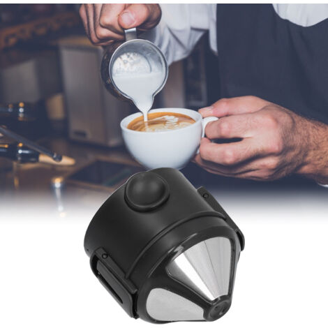 Nachfüllbarer, konischer Kaffeefilter aus Edelstahl, 2 Durchflussstufen, umweltfreundlich, tragbar für Zuhause oder Büro