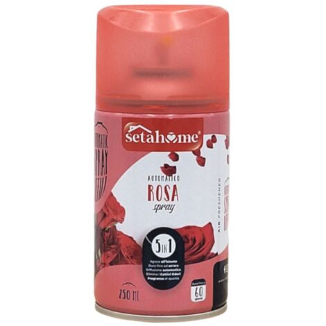 Nachfüller für automatischen Duftspender ROSE 250ml Lufterfrischer Raumspray Duftspray Raumduft Nachfüllpackung Nachfülldosen Air Freshener Automaticspray
