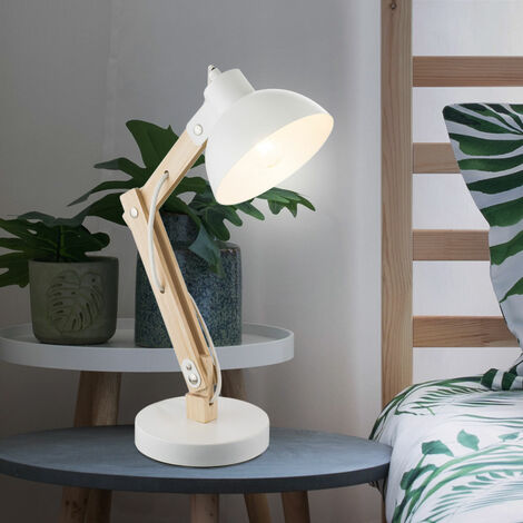 Nacht Schreib Tisch Leuchte weiß Schlaf Zimmer Beleuchtung Vintage Gelenk Retro Lese Lampe Spot beweglich