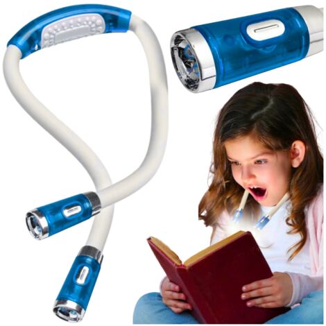 Nachtlampe zum Lesen im Bett, Schlafzimmer, LED-Nackenlampe, Batterien