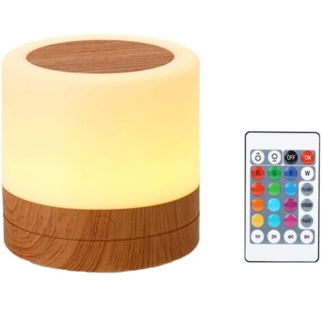 Nachtlicht, LED, RGB, mit Fernbedienung, 1500 mAh, USB, weiß