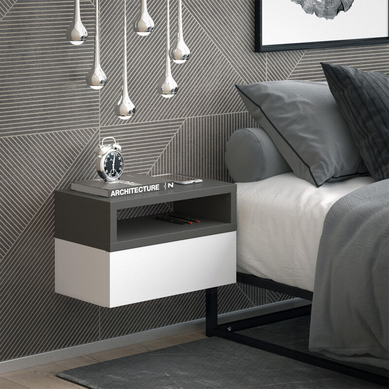 Nachttisch Urbano, Anthrazit, 45 X 28 Cm Vicco