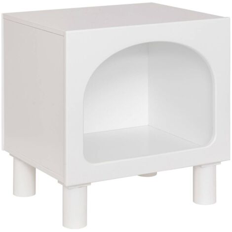 Nachttisch 1 Fach Tara weiß 42x40x32cm - Atmosphera créateur d'intérieur