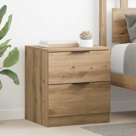 Nachttisch 2 pcs Artisan-Eiche 45 x 39 x 50 cm Holzwerkstoff vidaXL