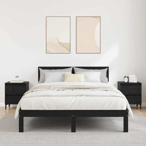 Nachttisch 2 pcs Schwarz Eichen-Optik 40 x 35 x 50 cm vidaXL