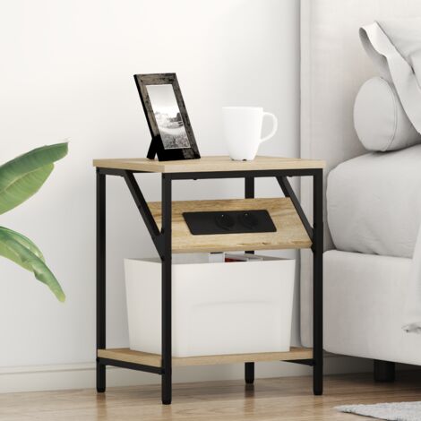 Nachttisch 2 pcs Sonoma Eiche 38 x 30 x 48 cm Holzwerkstoff vidaXL