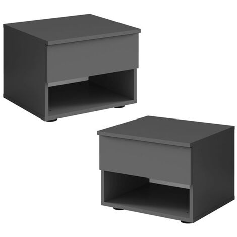 Nachttisch 2er Set in graphit FAIDO-166