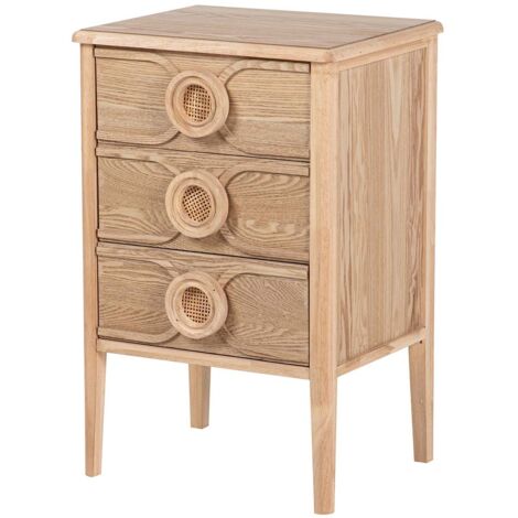 Nachttisch 3 Schubladen MDF 45x35x69 cm