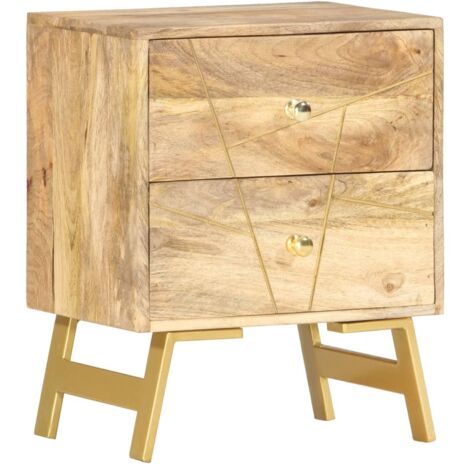 Nachttisch 40 x 30 x 50 cm Mangoholz Massiv vidaXL