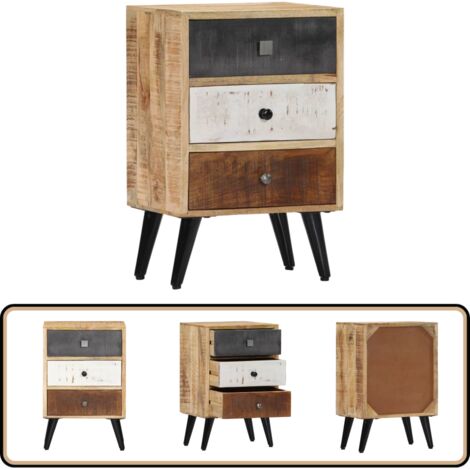 Nachttisch 40×30×60 cm Massivholz Mango - Mango Holzmöbel - Nachttisch - Wohnzimmer Dekoration - Sideboard - Kommode