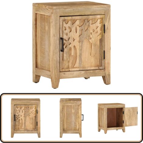 Nachttisch 40x30x50 cm Massivholz Mango - Nachtisch - Nachttisch - Holzmöbel - Wohnzimmer Dekoration - Mangoholz