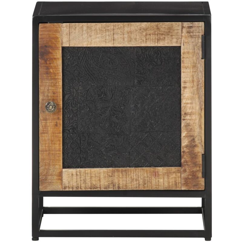 Nachttisch 40x30x50 Cm Raues Mangoholz Vidaxl