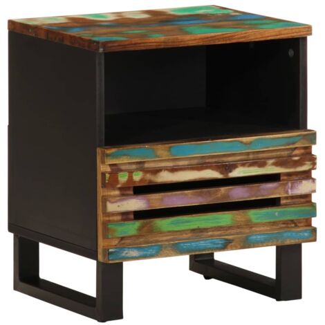 Nachttisch 40x34x46 cm aus recyceltem Massivholz