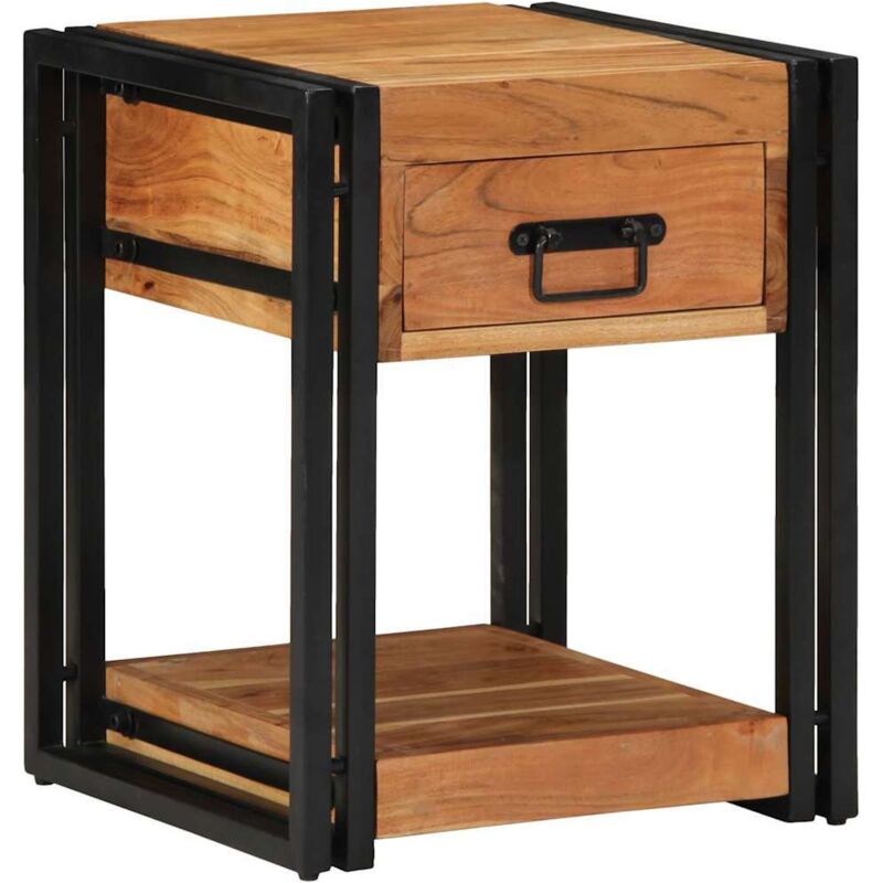 Nachttische 2er Set 40x40x50 Cm Aus Massivholz Akazie - Vidaxl