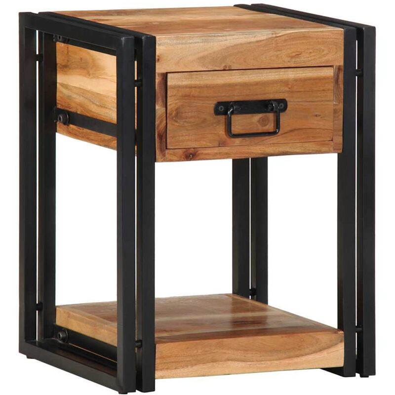 Nachttische 2er Set 40x35x50 Cm Aus Massivem Akazienholz - Vidaxl