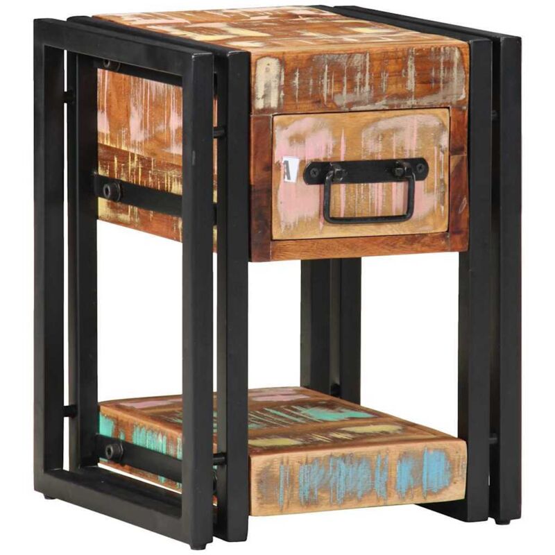 Nachttische 2er Set, 40x40x40 Cm, Massivholz, Altholz - Vidaxl