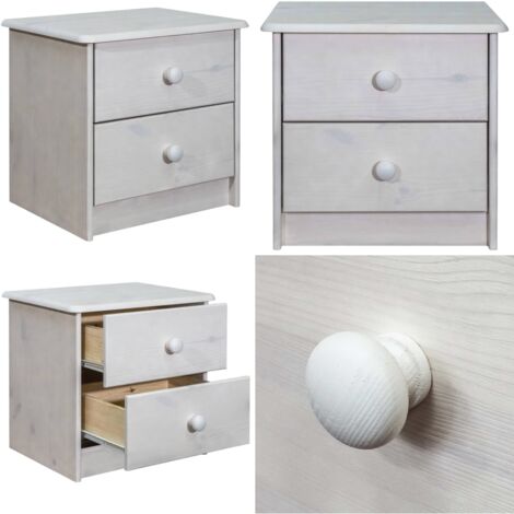 Nachttisch 43x34x40 cm Massivholz Kiefer - Nachtisch - Holznachtisch - Massivholzmöbel - Wohnzimmer Dekoration - Schlafzimmereinrichtung - Home & Living