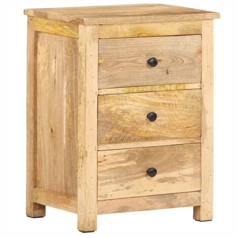 Nachttisch 45x35x60 cm aus massivem Mangoholz