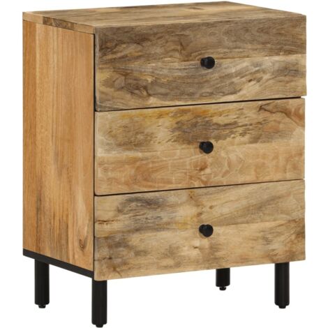 Nachttisch 50x33x60 cm aus massivem Mangoholz