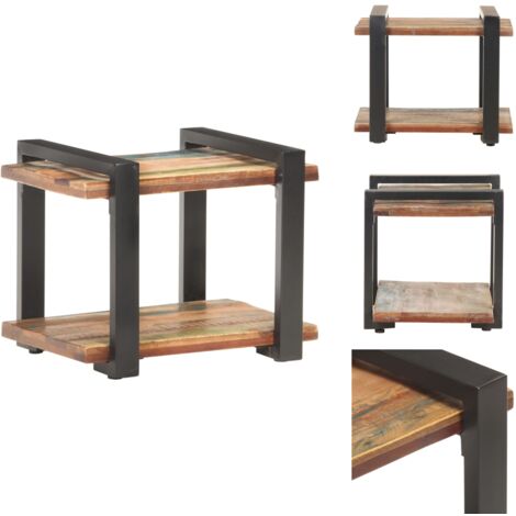 Nachttisch 50x40x40 cm Recyceltes Massivholz - Holz Nachttisch - Recyceltes Holz - Nachtisch - Vintage Nachttisch - Sideboard