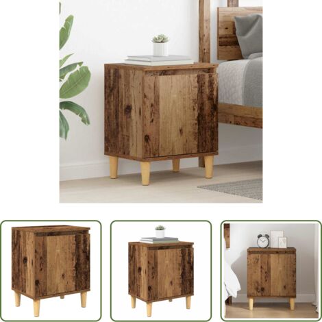 Nachttisch Altholz -  Nachttisch Altholz 40 x 30 x 50 cm Holzwerkstoff