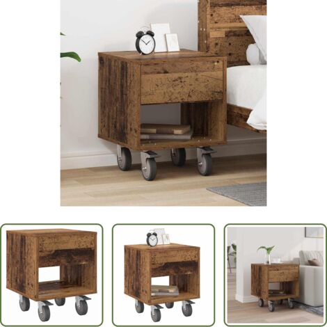 Nachttisch Altholz -  Nachttisch Altholz 40,5 x 40 x 48 cm Holzwerkstoff