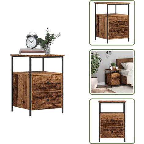 Nachttisch Altholz-Optik 34x35,5x50 cm Holzwerkstoff - Nachttisch - Nachttische - Nachtschrank - Nachtschränke