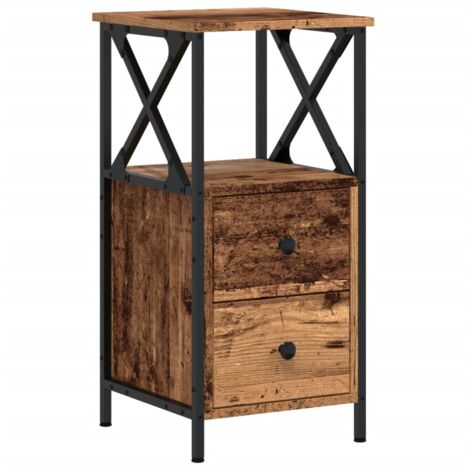 Nachttisch Altholz-Optik 34x35,5x70 cm Holzwerkstoff vidaXL