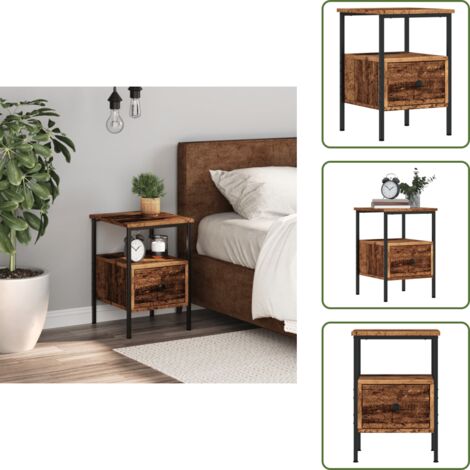 Nachttisch Altholz-Optik 34x36x50 cm Holzwerkstoff - Nachttisch - Nachttische - Nachtschrank - Schrank