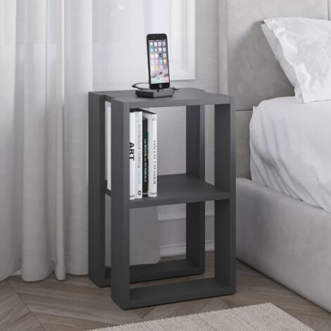Nachttisch Anthrazit 55x30x34
