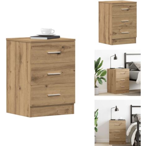 Nachttisch Artisan-Eiche 38x35x55 cm Holzwerkstoff - Nachttisch - Nachttische - Nachttischschrank - Nachtschrank