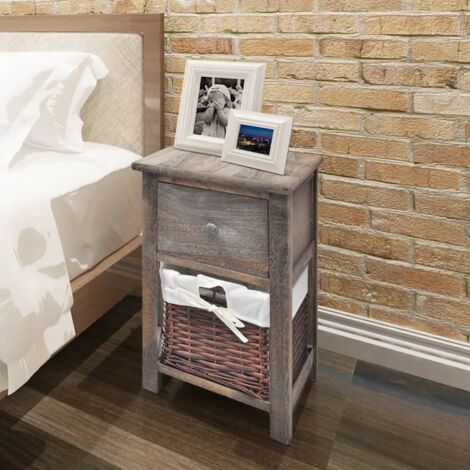 Nachttisch Beistelltisch - Nachtkommode Holz Braun BV445363 - BonneVie