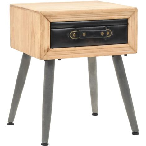 Nachttisch Beistelltisch - Nachtkommode Tannenholz Massiv 43 × 38 × 50 cm BV890559 - BonneVie