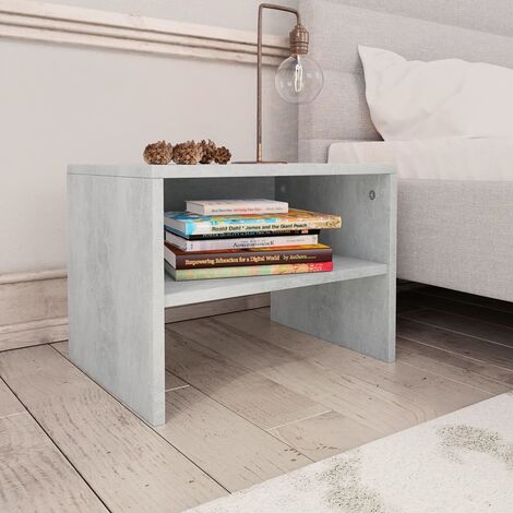 Nachttisch Betongrau 40x30x30 cm Holzwerkstoff