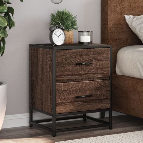 Nachttisch Braun Eichen-Optik 40x31x50 cm Holzwerkstoff vidaXL