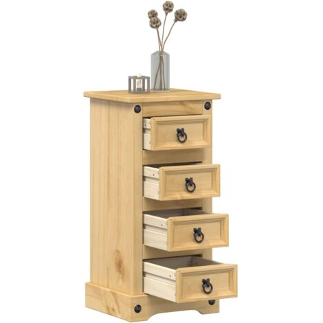 Nachttisch Corona 35x32,5x74 cm aus massivem Kiefernholz