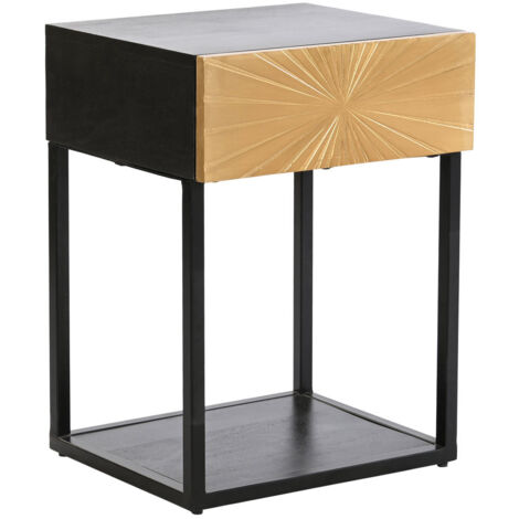 Nachttisch DKD Home Decor Golden Metall Holz (35 x 40 x 55 cm)