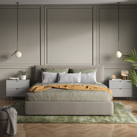 Nachttisch Eliza, Grau, 66 x 60 cm 2er Set, Vicco