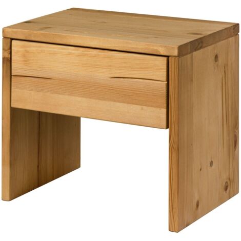 MASSIVMOEBEL24 Nachttisch Fichte 50x35x46 natur gebeizt / geölt FICHTELBERG 20