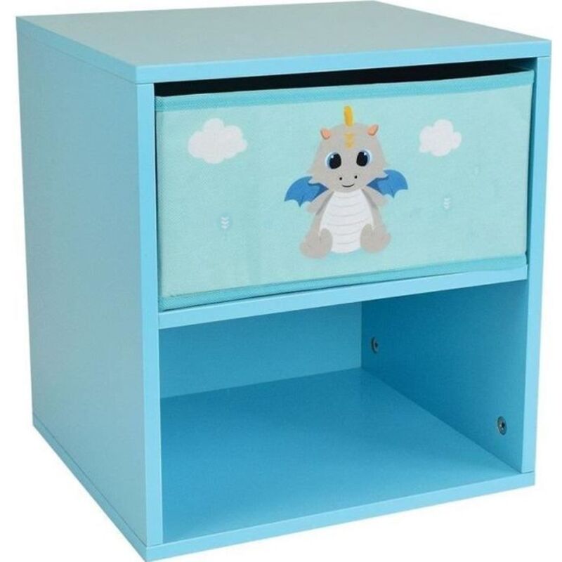 Les Tendances Nachttisch Fun House Leon The Dragon 36 X 33 X 30 Cm Blau