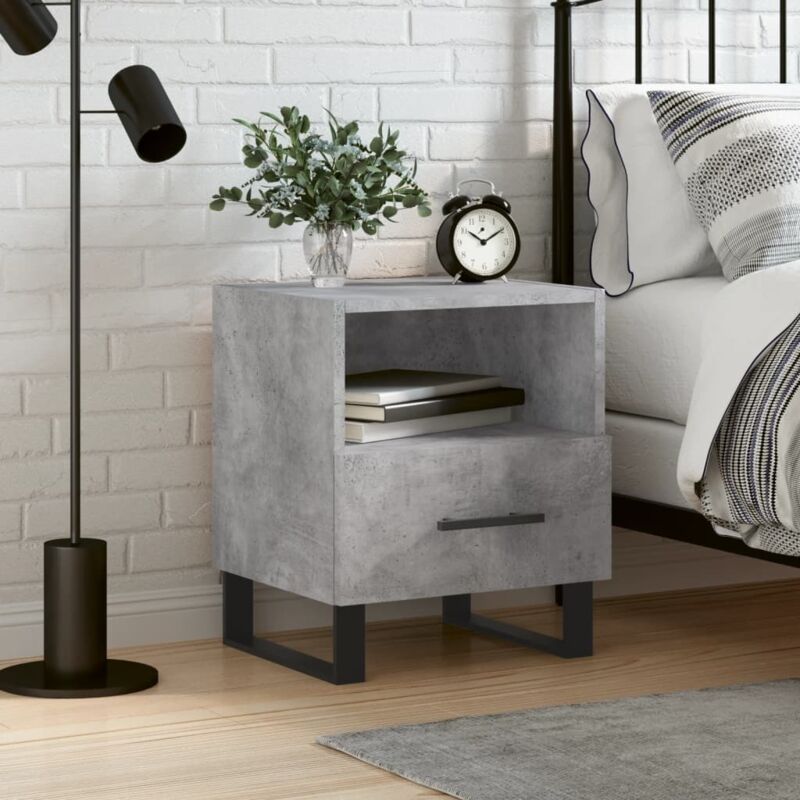 Nachttisch Betongrau 40x35x47, 5 Cm Holzwerkstoff Vidaxl