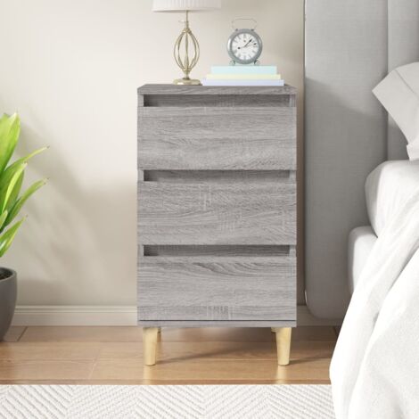 Nachttisch Grau Sonoma 40x35x70 cm Holzwerkstoff vidaXL