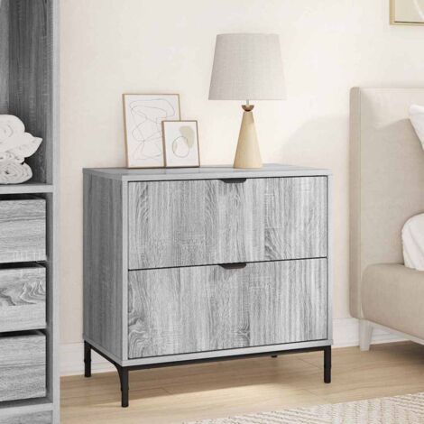 Nachttisch Grau Sonoma 63,5 x 36 x 61 cm Holzwerkstoff vidaXL