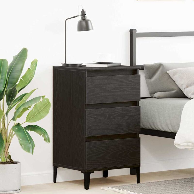 Nachttisch Schwarz Eiche 40x35x70 Cm Holzwerkstoff - Vidaxl